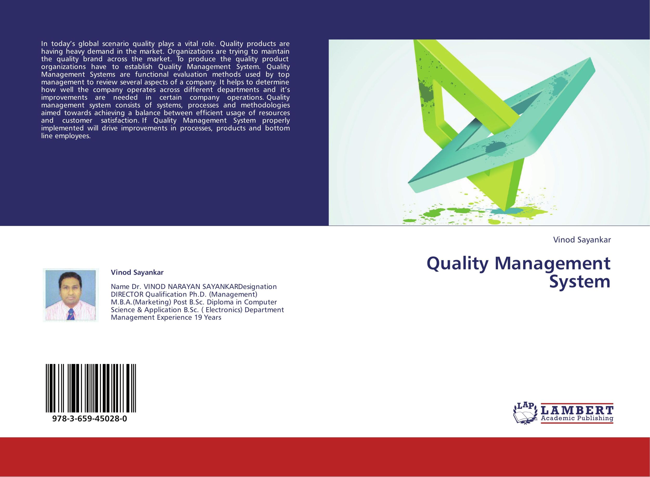 Cover: 9783659450280 | Quality Management System | Vinod Sayankar | Taschenbuch | Paperback