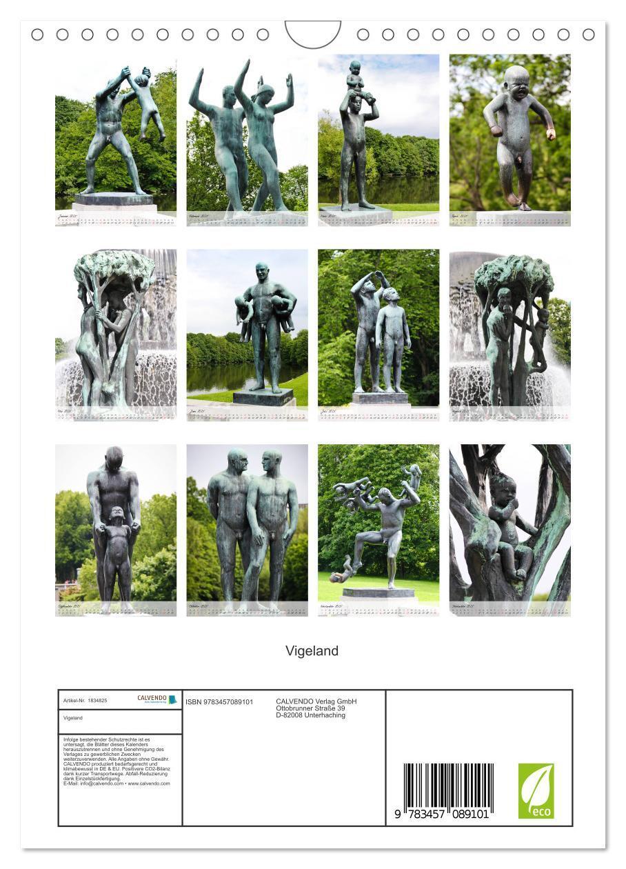 Bild: 9783457089101 | Vigeland (Wandkalender 2025 DIN A4 hoch), CALVENDO Monatskalender