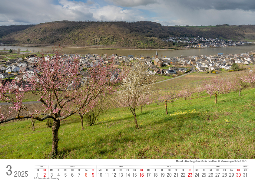 Bild: 9783965352117 | Mosel von Trier bis Koblenz 2025 Bildkalender A4 quer, spiralgebunden