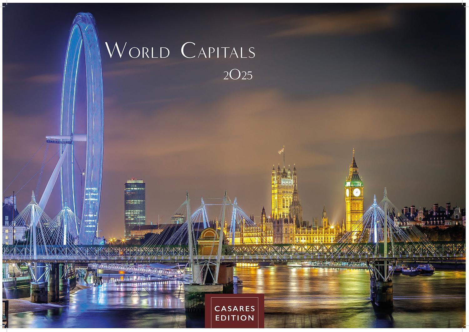 Cover: 9781835241059 | World Capitals 2025 S 24x35cm | Kalender | 14 S. | Deutsch | 2025