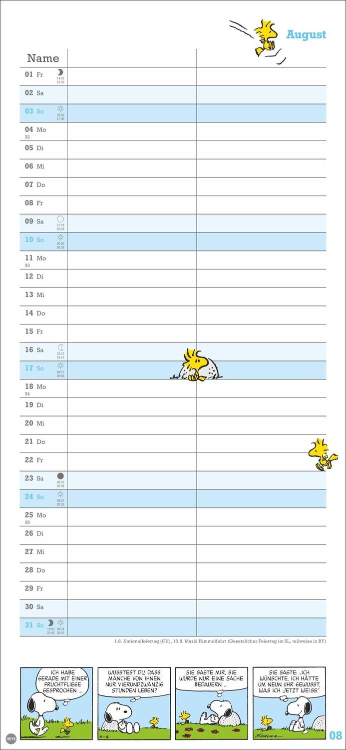 Bild: 9783756406081 | Peanuts Planer Wir zwei 2025 | Heye | Kalender | Spiralbindung | 14 S.