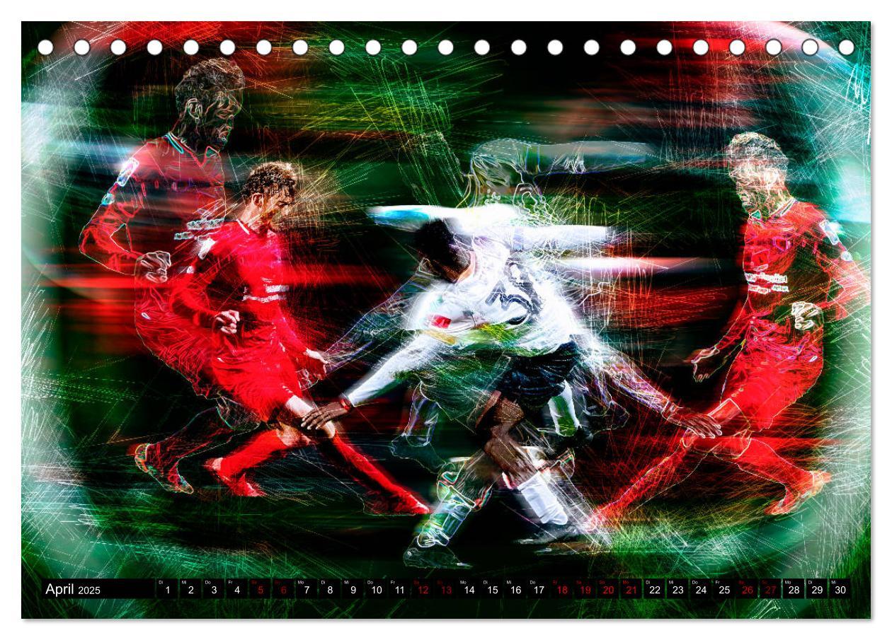 Bild: 9783435097289 | Fußball Power (Tischkalender 2025 DIN A5 quer), CALVENDO...