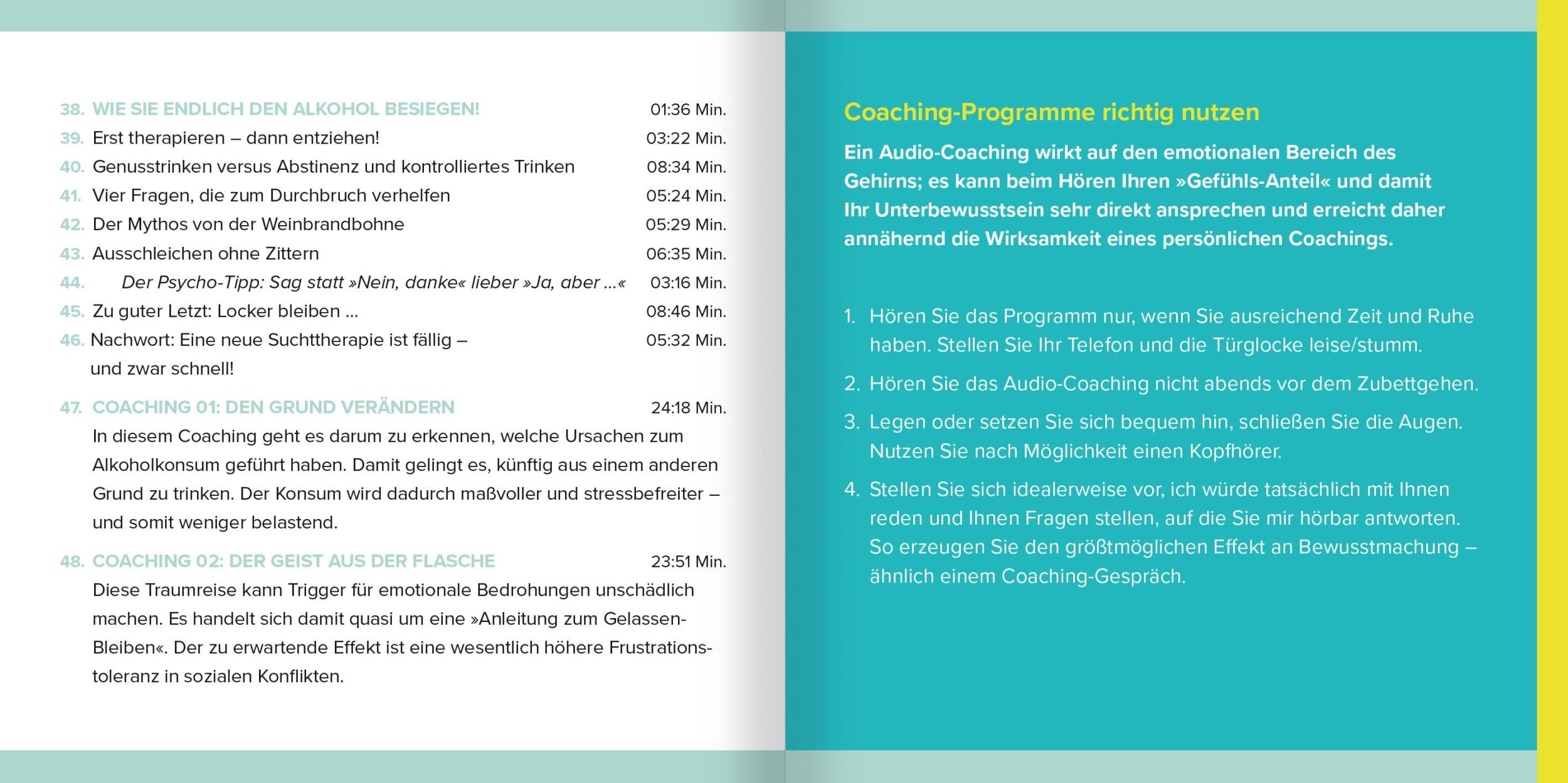 Bild: 9783863746797 | Die Sache mit dem Alkohol. Hörbuch mit Audio-Coaching | Andreas Winter