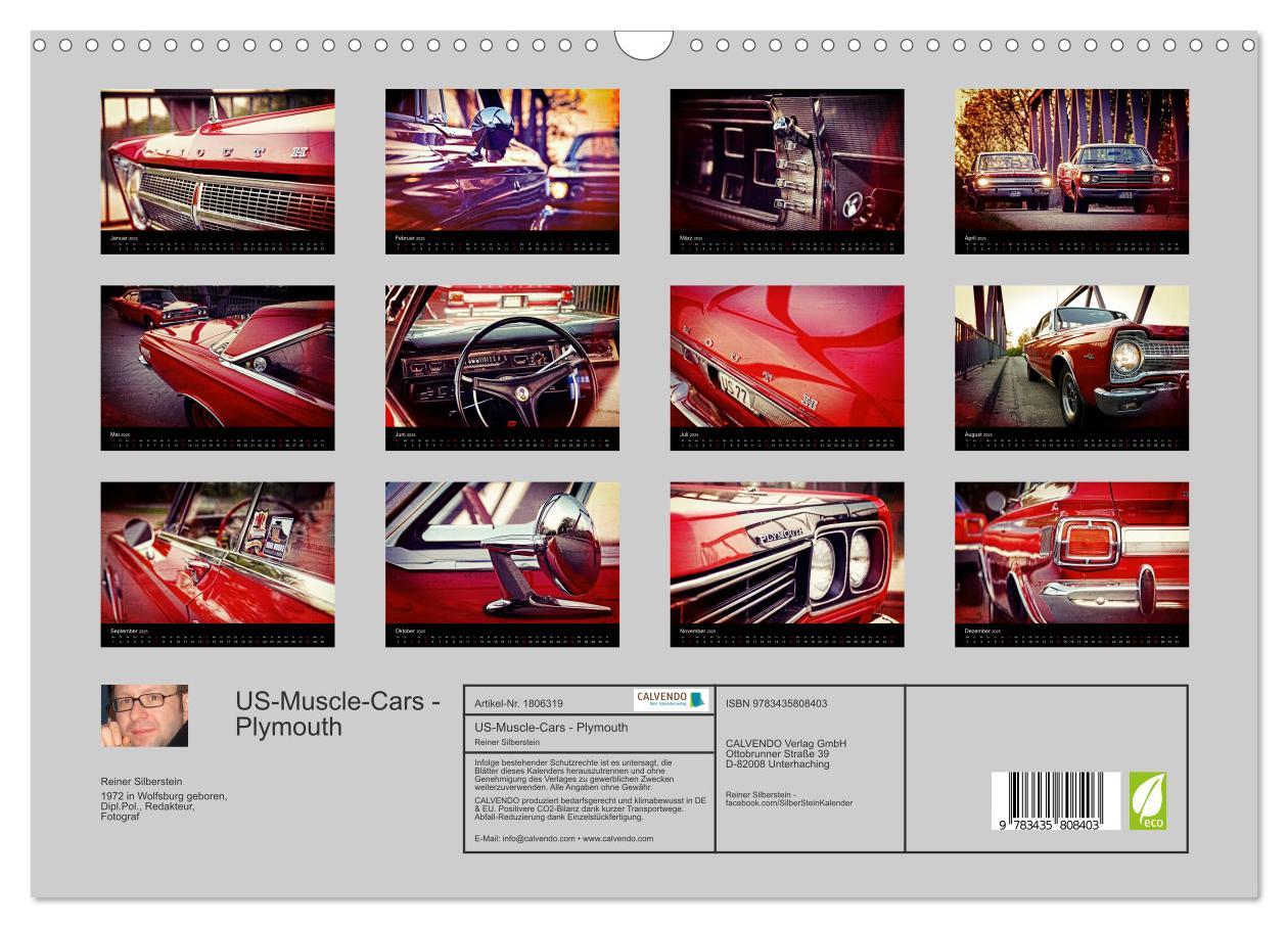 Bild: 9783435808403 | US-Muscle-Cars - Plymouth (Wandkalender 2025 DIN A3 quer), CALVENDO...