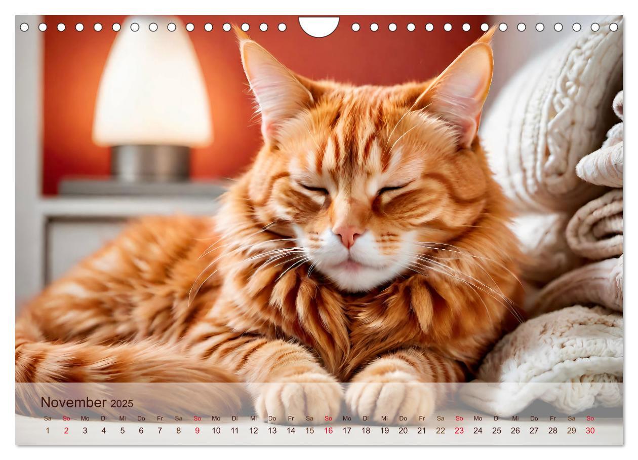 Bild: 9783383817830 | Rote Katzen (Wandkalender 2025 DIN A4 quer), CALVENDO Monatskalender