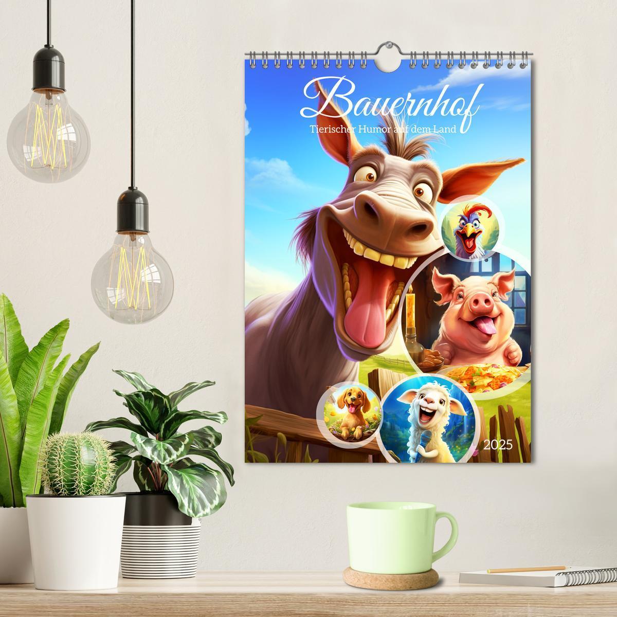 Bild: 9783383773372 | Bauernhof. Tierischer Humor auf dem Land (Wandkalender 2025 DIN A4...