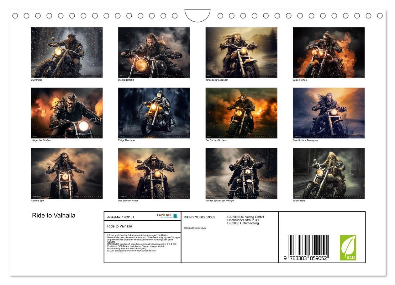 Bild: 9783383859052 | Ride to Valhalla (Wandkalender 2025 DIN A4 quer), CALVENDO...