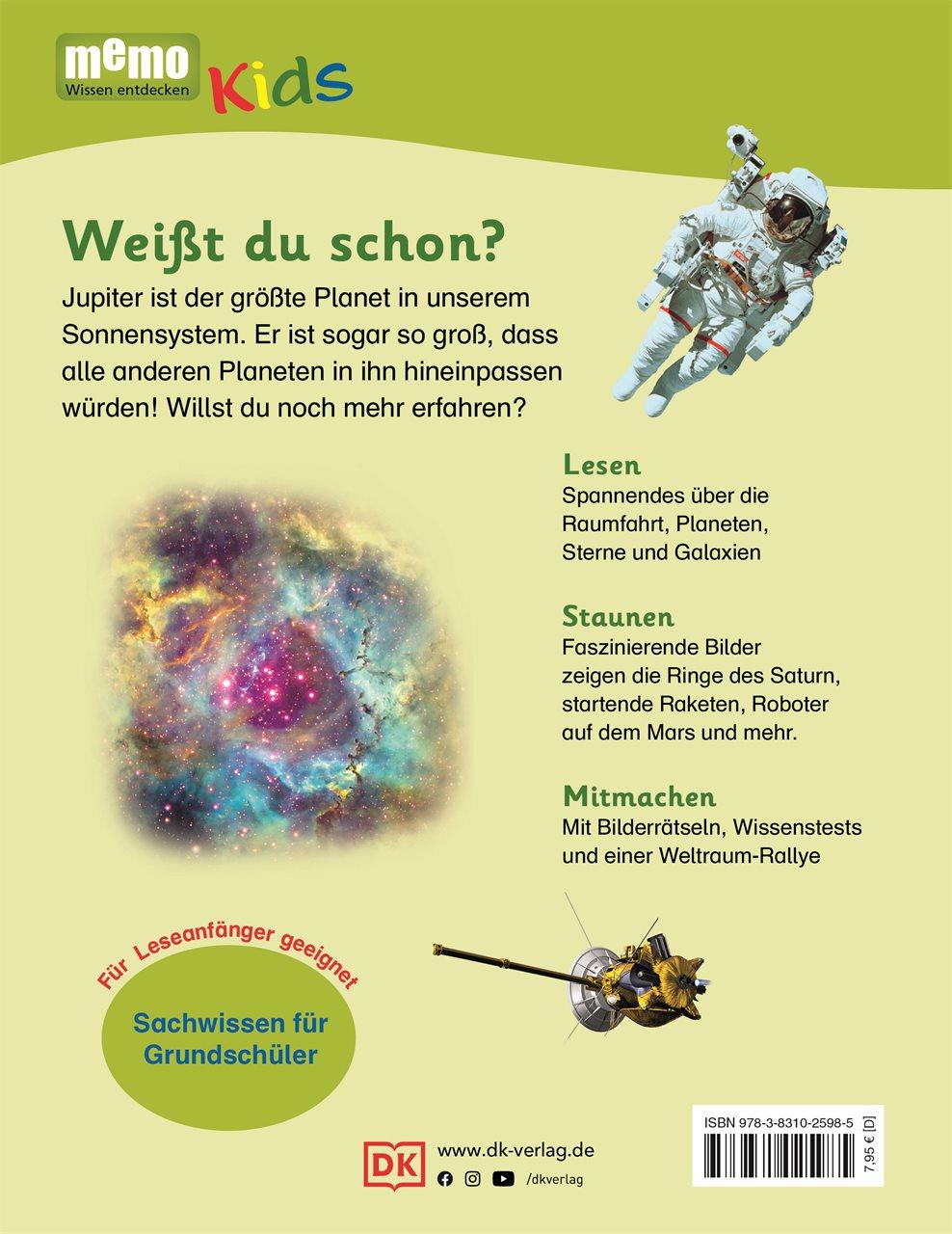 Rückseite: 9783831025985 | memo Kids. Weltraum | Sterne und Planeten | DK Verlag - Kids | Buch