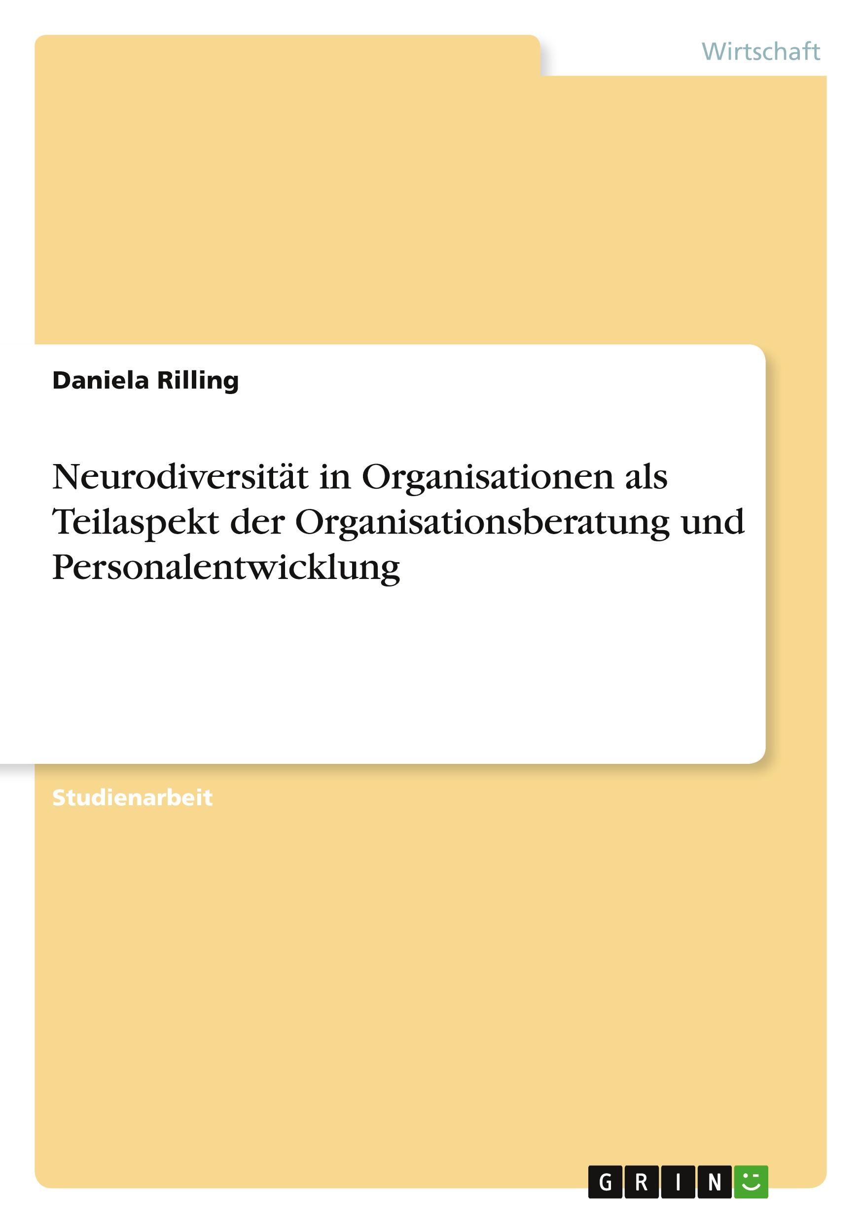 Cover: 9783346538291 | Neurodiversität in Organisationen als Teilaspekt der...