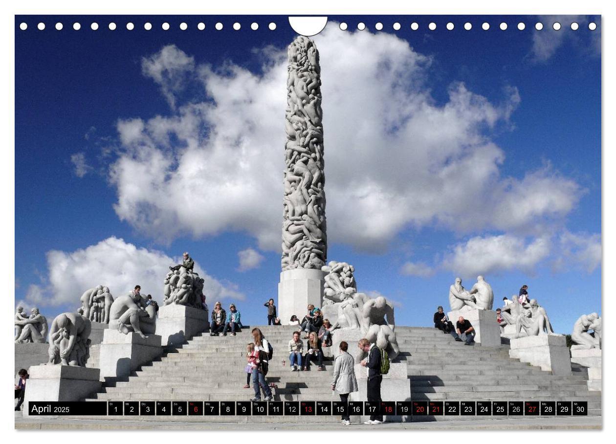 Bild: 9783435686216 | Vigeland Skulpturen Park Oslo (Wandkalender 2025 DIN A4 quer),...