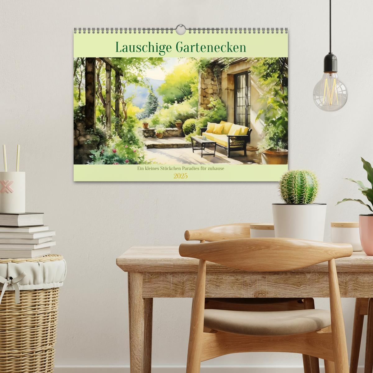 Bild: 9783383835346 | Lauschige Gartenecken (Wandkalender 2025 DIN A3 quer), CALVENDO...