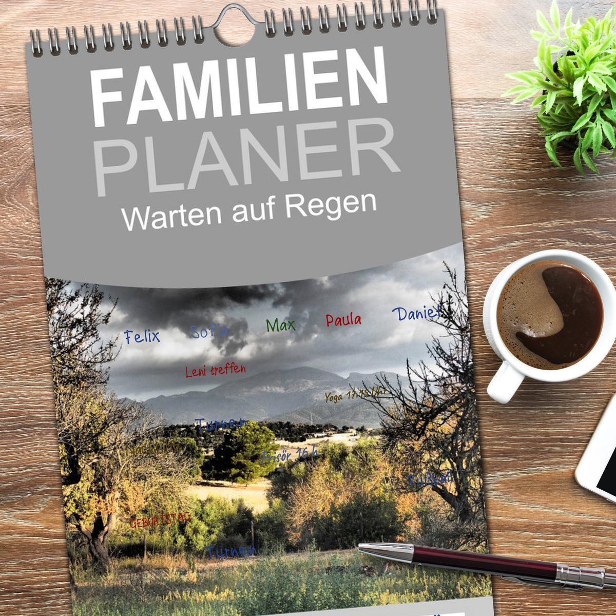 Bild: 9783457108161 | Familienplaner 2025 - Warten auf Regen mit 5 Spalten (Wandkalender,...