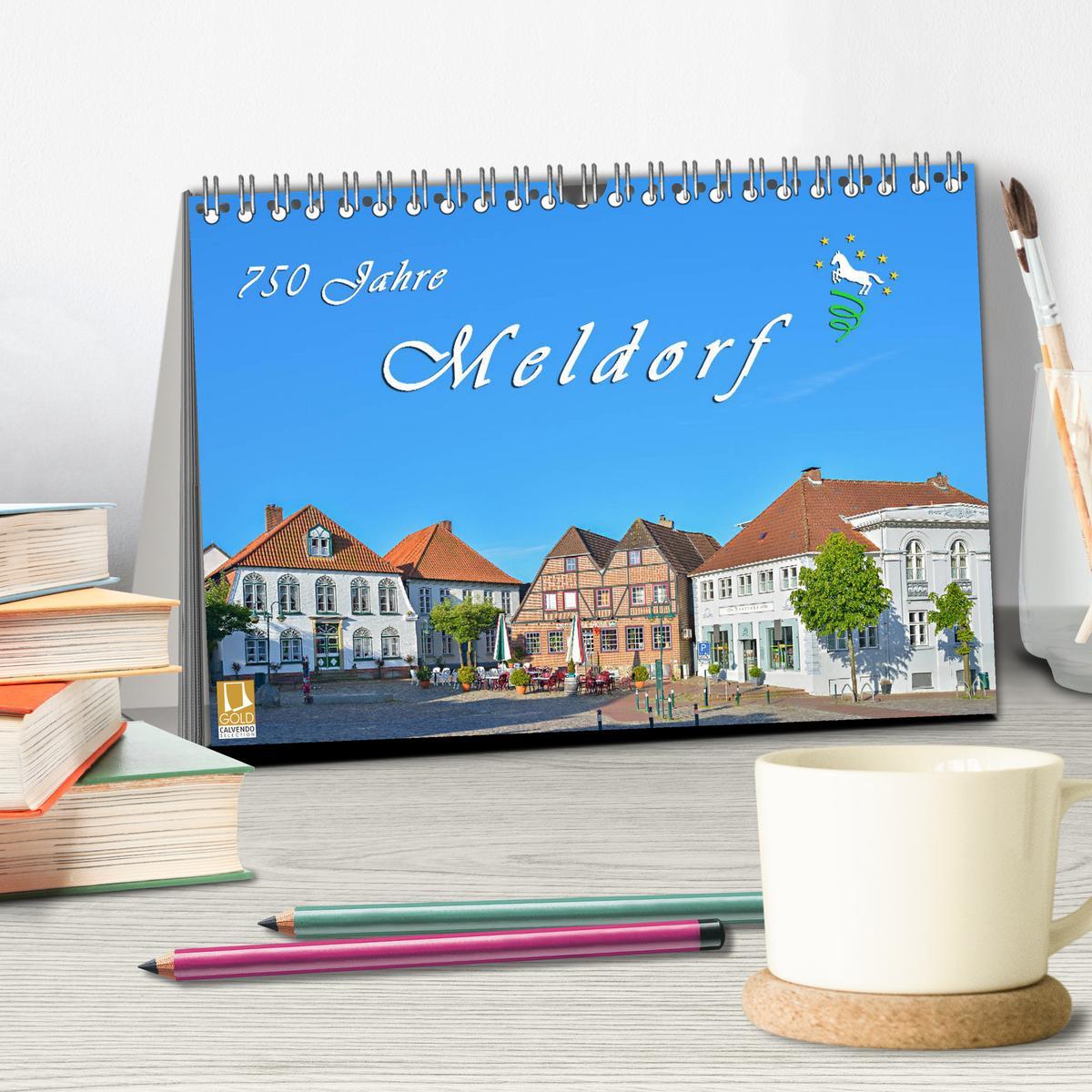 Bild: 9783435723478 | 750 Jahre Meldorf (Tischkalender 2025 DIN A5 quer), CALVENDO...