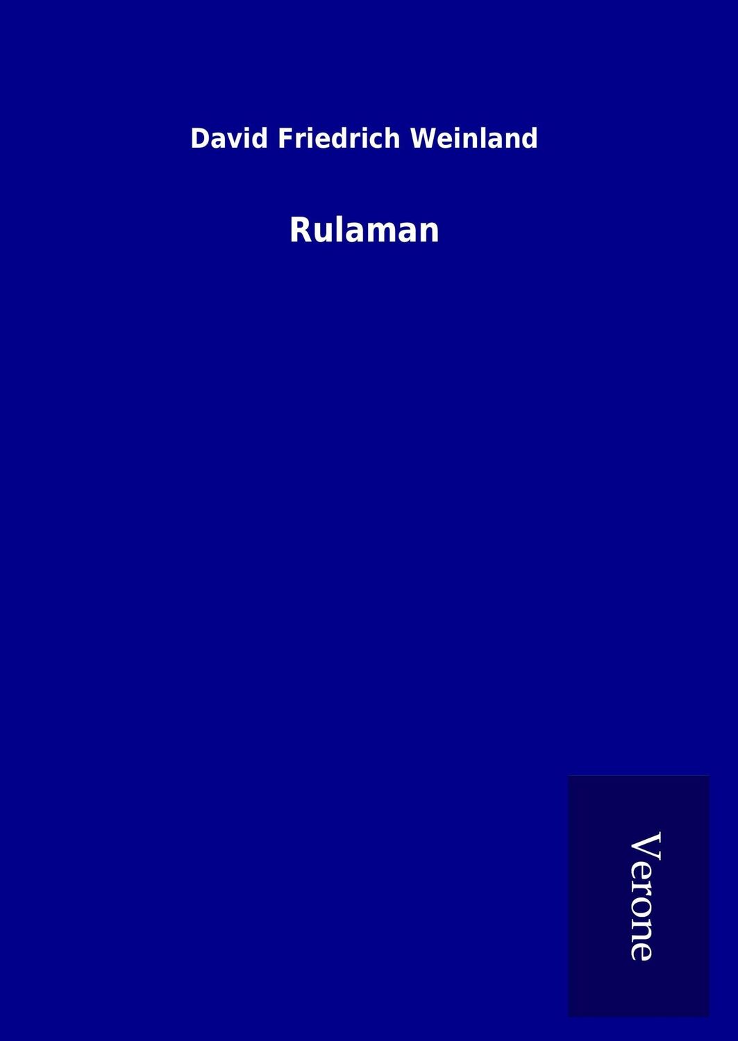 Cover: 9789925072231 | Rulaman | David Friedrich Weinland | Buch | 224 S. | Deutsch | 2017