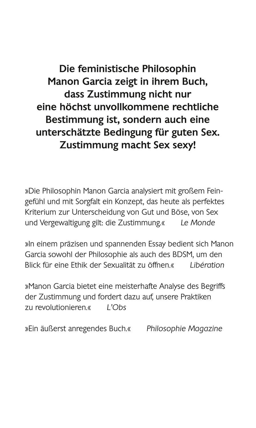 Rückseite: 9783518588062 | Das Gespräch der Geschlechter | Manon Garcia | Buch | 332 S. | Deutsch