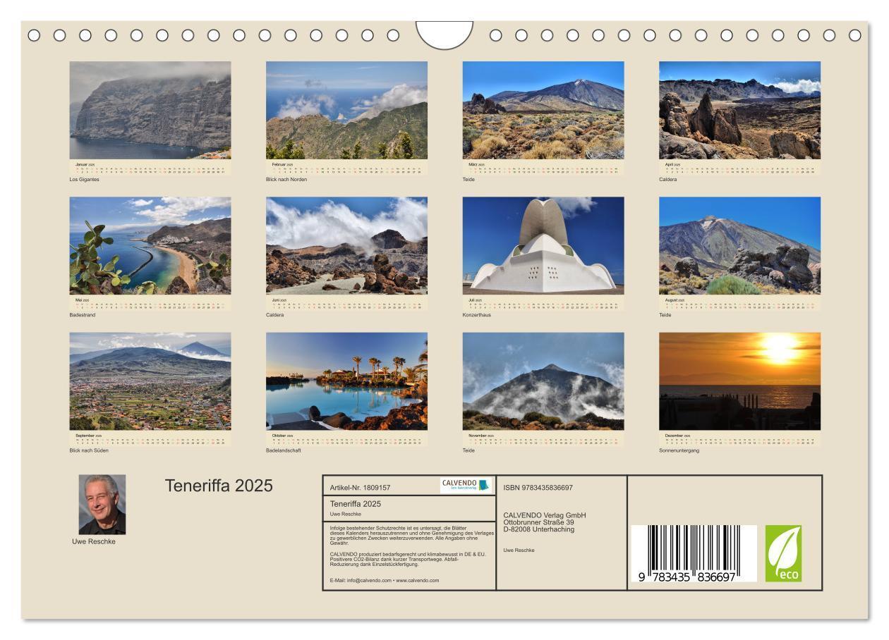 Bild: 9783435836697 | Teneriffa 2025 (Wandkalender 2025 DIN A4 quer), CALVENDO...