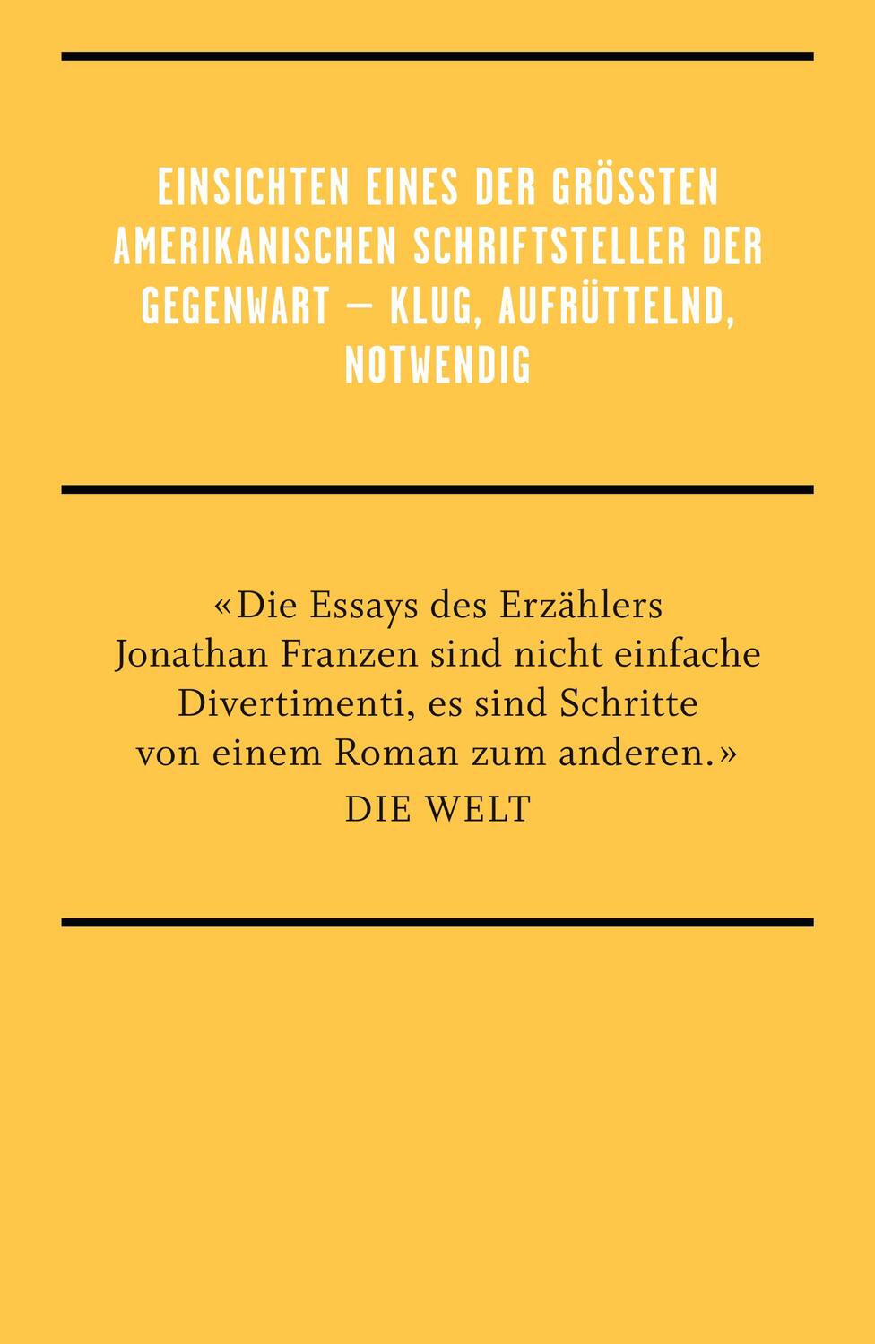 Rückseite: 9783498020095 | Das Ende vom Ende der Welt | Jonathan Franzen | Buch | Deutsch | 2019