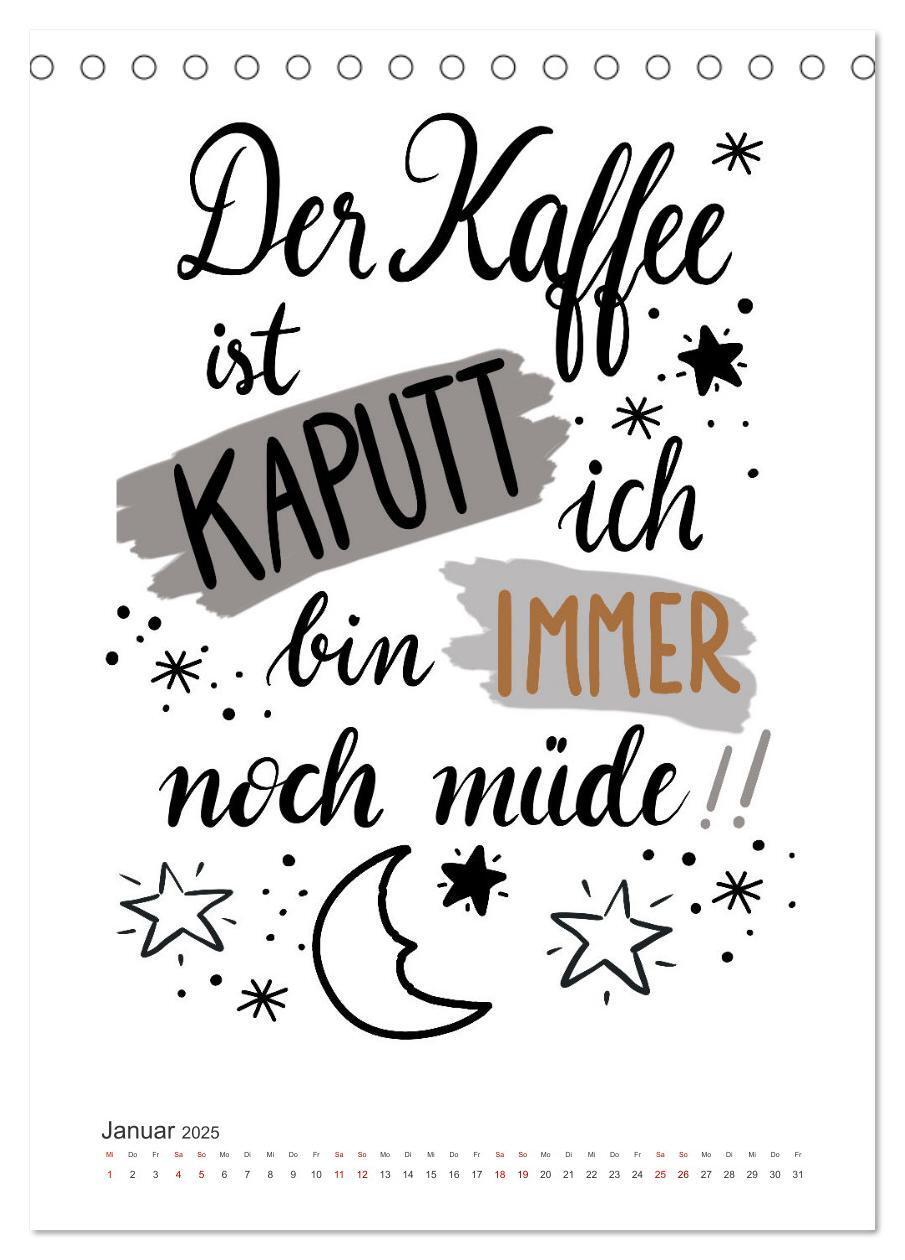 Bild: 9783435896578 | Kaffee liebt dich (Tischkalender 2025 DIN A5 hoch), CALVENDO...