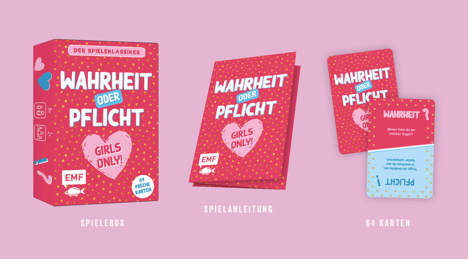 Bild: 4260478342118 | Kartenspiel: Wahrheit oder Pflicht - Girls Only! | Spiel | 64 S.