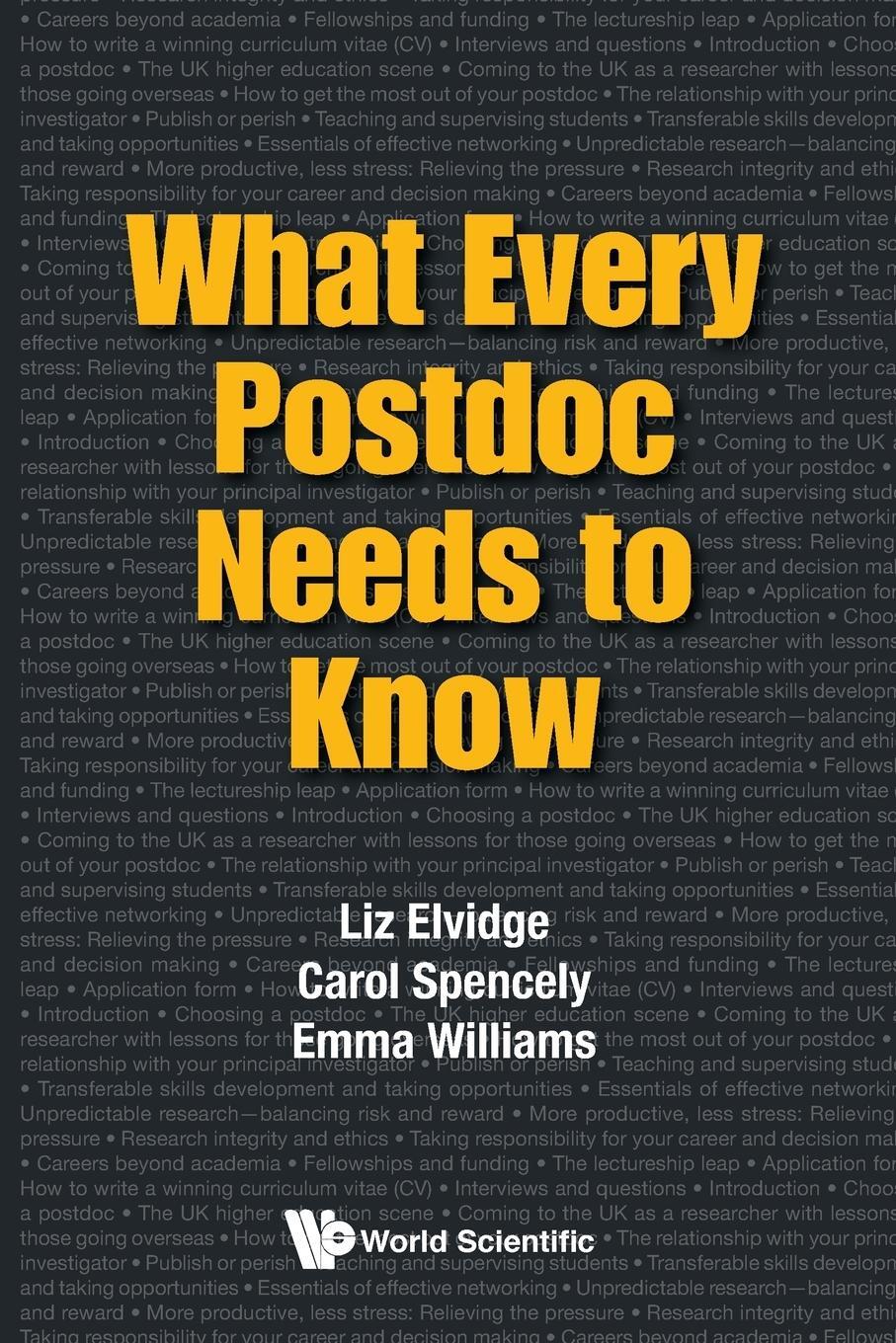 Cover: 9781786342355 | WHAT EVERY POSTDOC NEEDS TO KNOW | Elvidge | Taschenbuch | Paperback