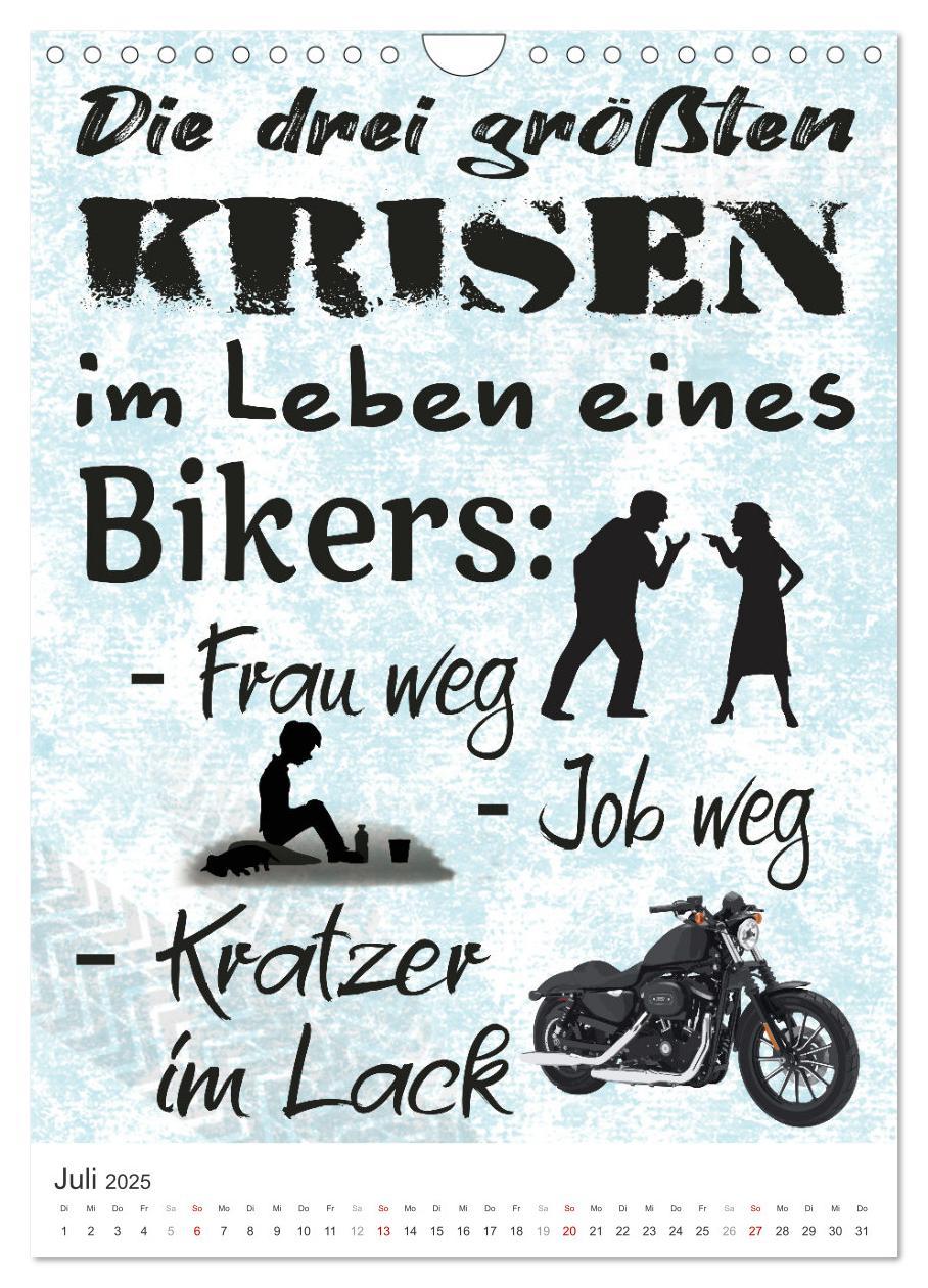 Bild: 9783435923823 | Coole Biker-Sprüche (Wandkalender 2025 DIN A4 hoch), CALVENDO...