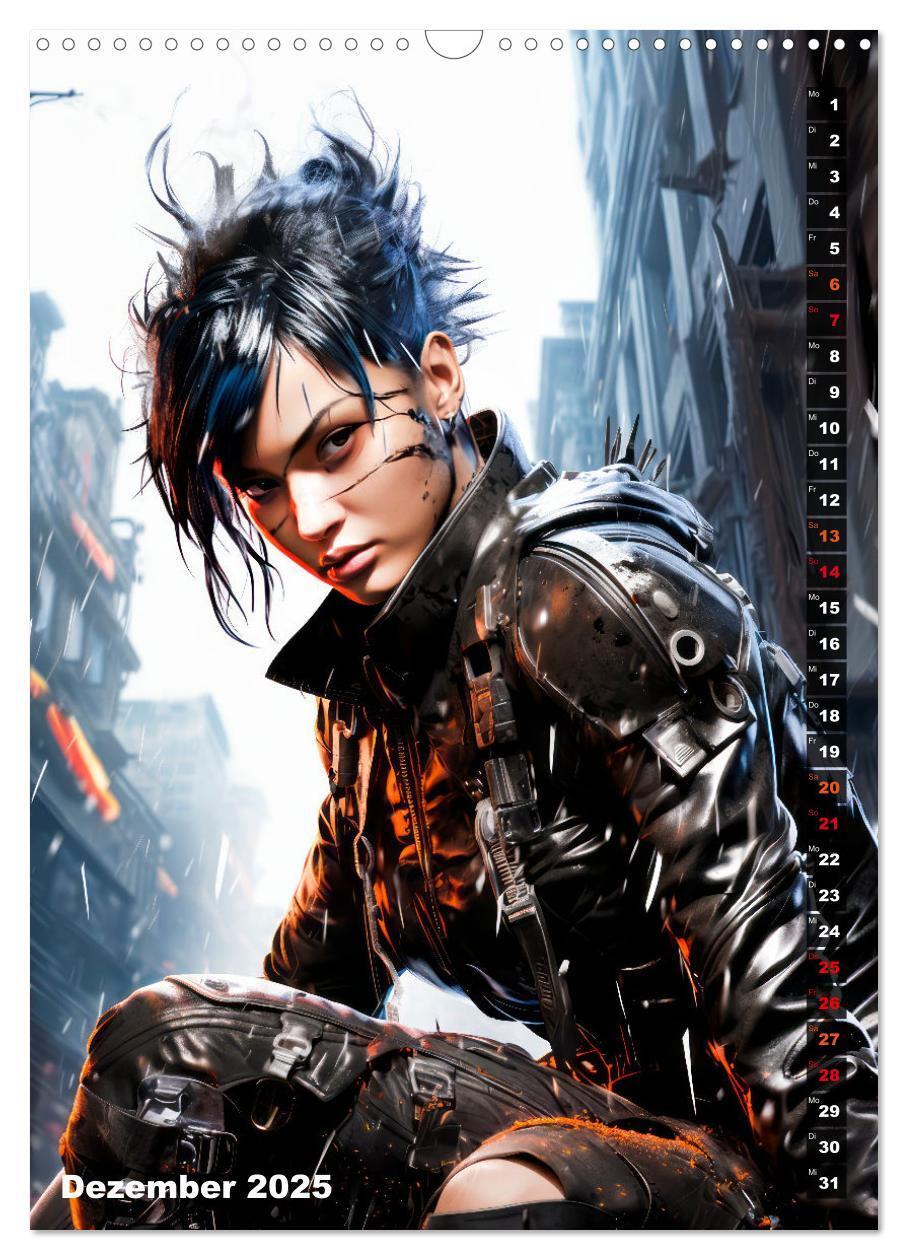 Bild: 9783435848799 | ROCKERINNEN Cyber, Goth, Punk und mehr (Wandkalender 2025 DIN A3...