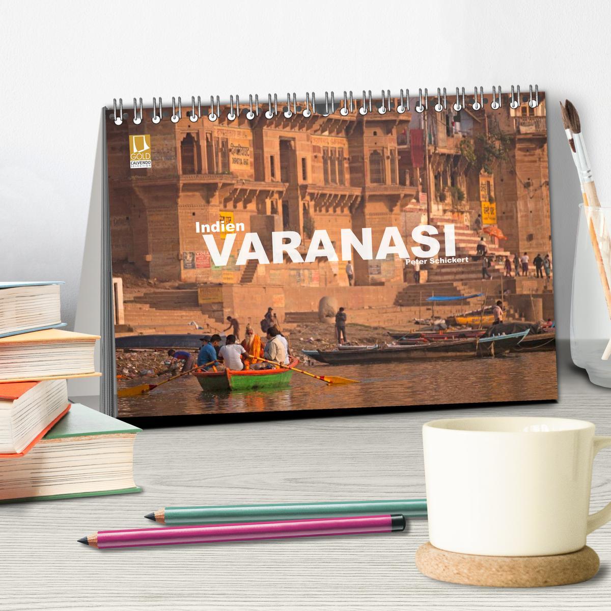 Bild: 9783435625710 | Indien - Varanasi (Tischkalender 2025 DIN A5 quer), CALVENDO...