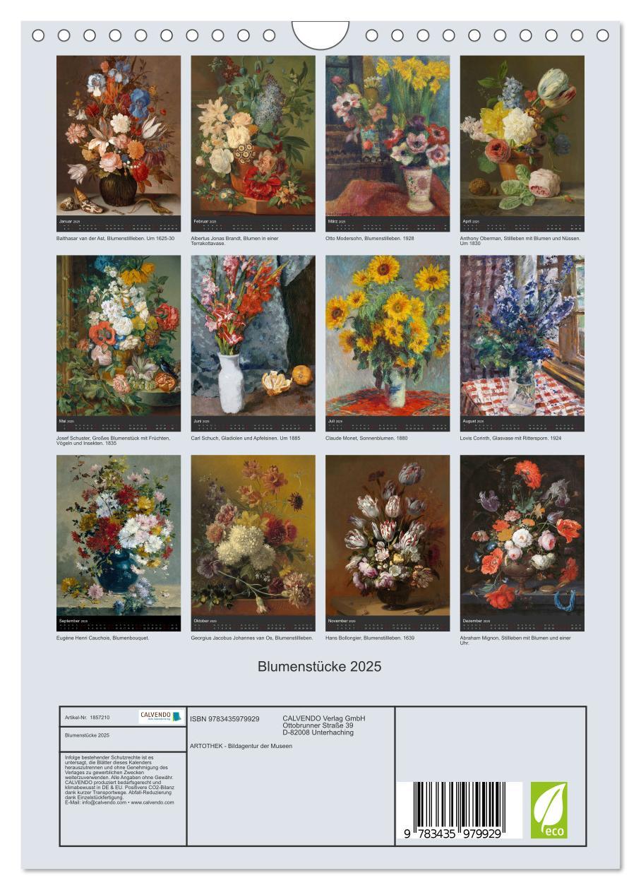 Bild: 9783435979929 | Blumenstücke 2025 (Wandkalender 2025 DIN A4 hoch), CALVENDO...