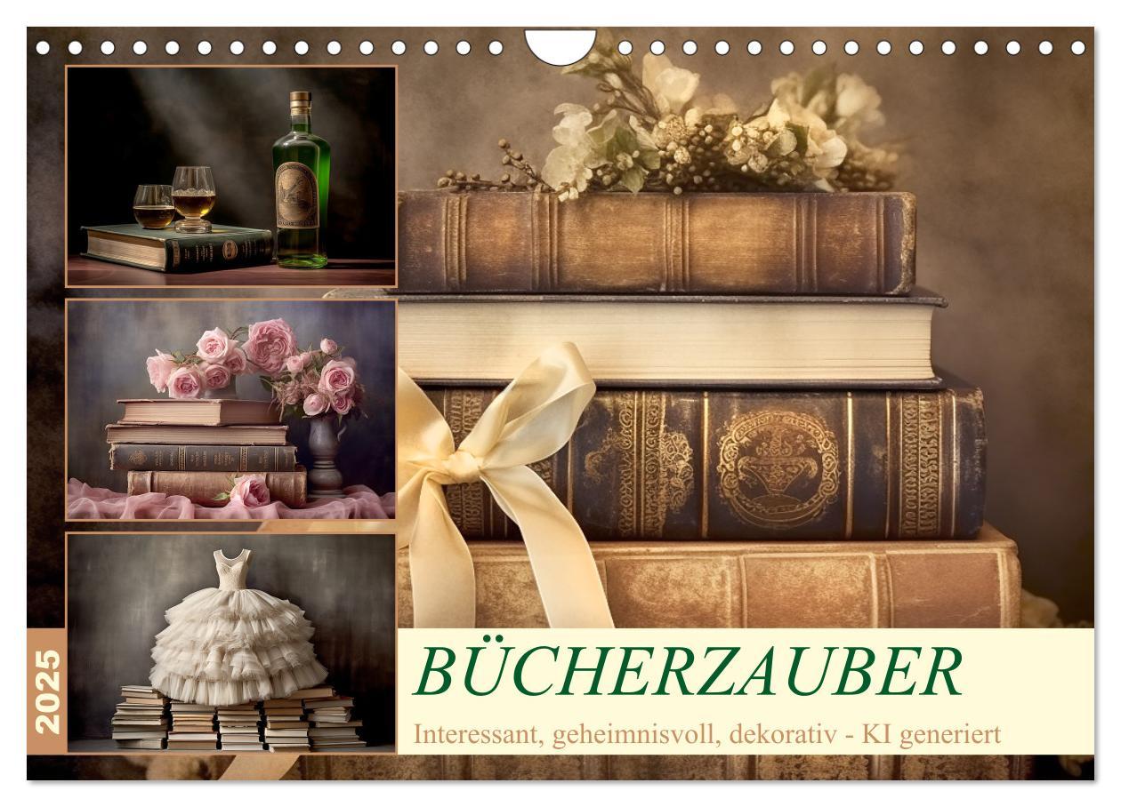 Cover: 9783383839603 | Bücherzauber (Wandkalender 2025 DIN A4 quer), CALVENDO Monatskalender