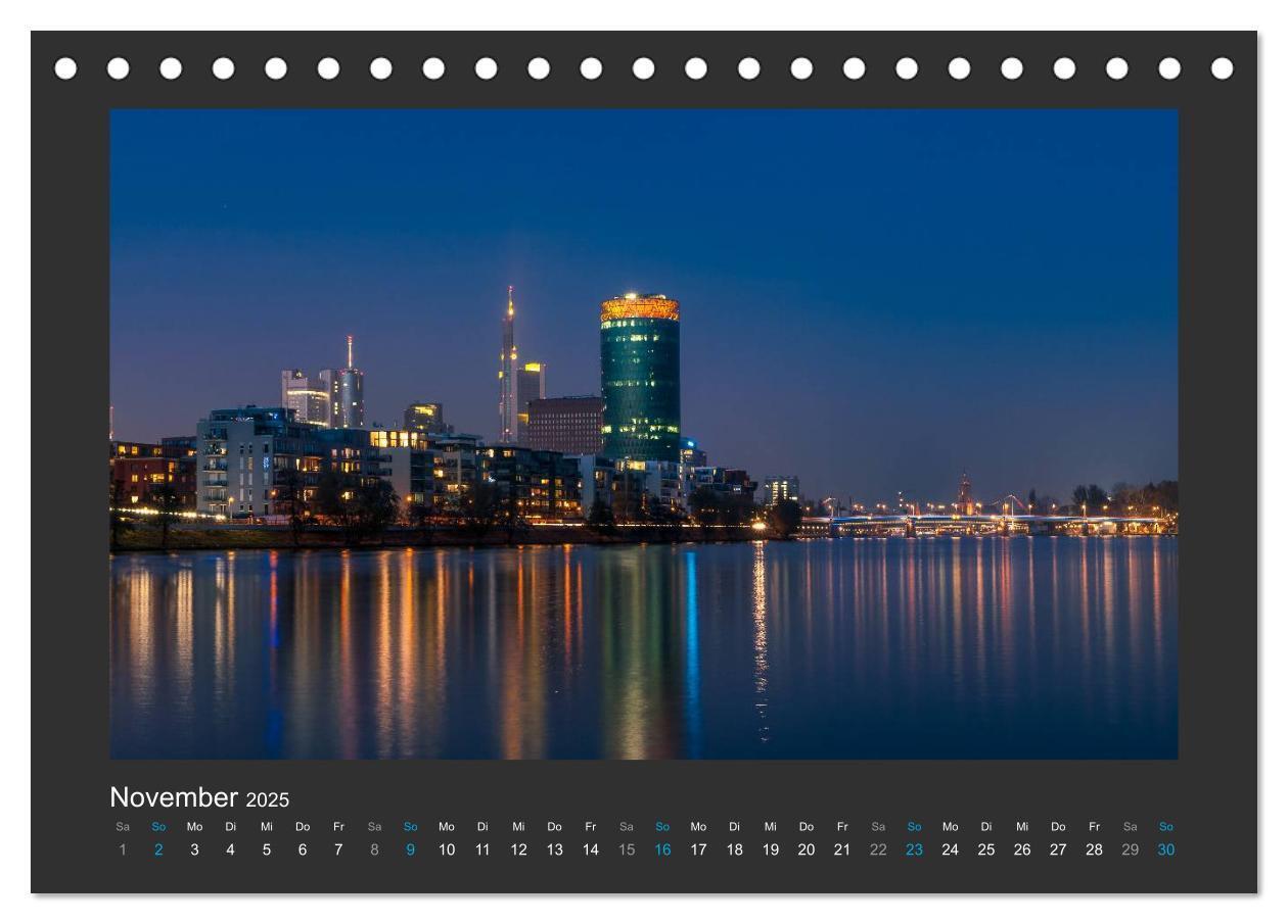 Bild: 9783435525294 | FRANKFURT - Nachtlichter 2025 (Tischkalender 2025 DIN A5 quer),...