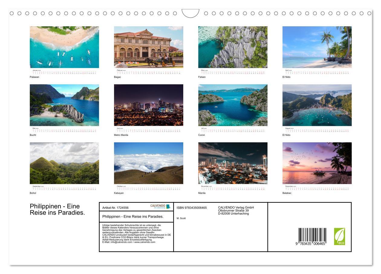 Bild: 9783435006465 | Philippinen - Eine Reise ins Paradies. (Wandkalender 2025 DIN A3...