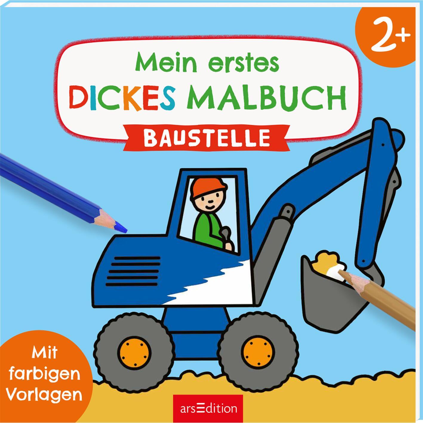 Cover: 9783845850252 | Mein erstes dickes Malbuch ab 2 - Baustelle | Mit farbigen Vorlagen