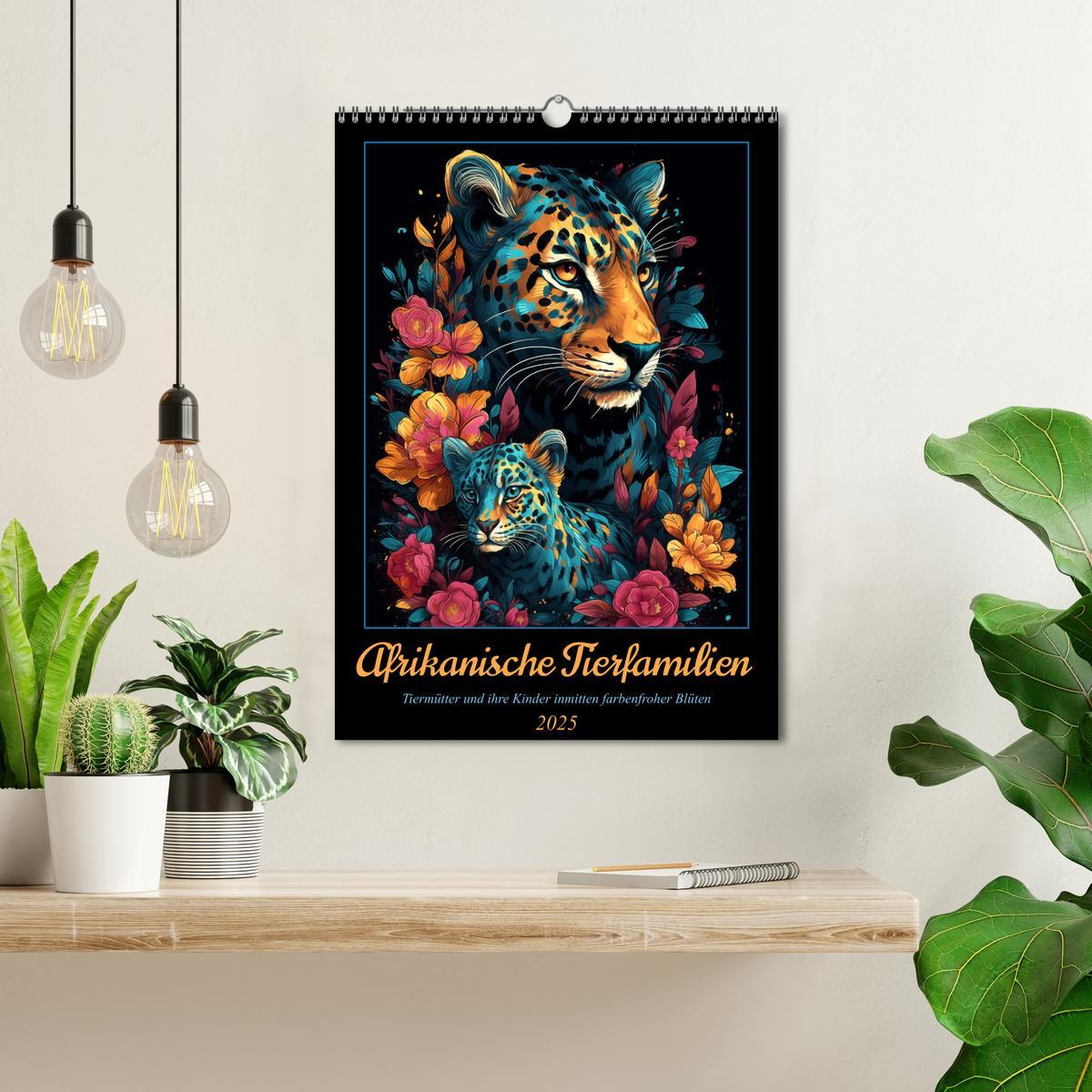 Bild: 9783435872206 | Afrikanische Tierfamilien (Wandkalender 2025 DIN A3 hoch), CALVENDO...