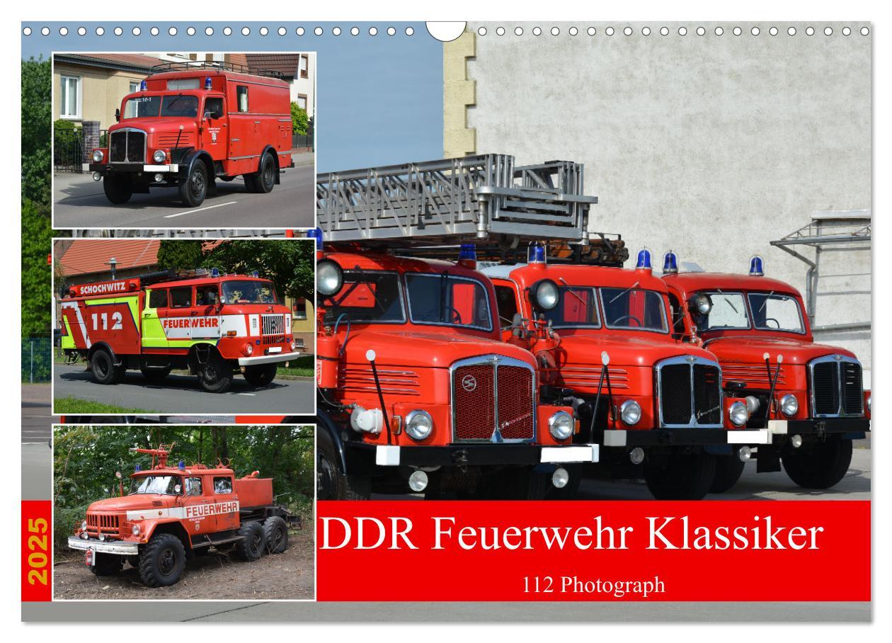 Cover: 9783457186664 | DDR Feuerwehr Klassiker (Wandkalender 2025 DIN A3 quer), CALVENDO...