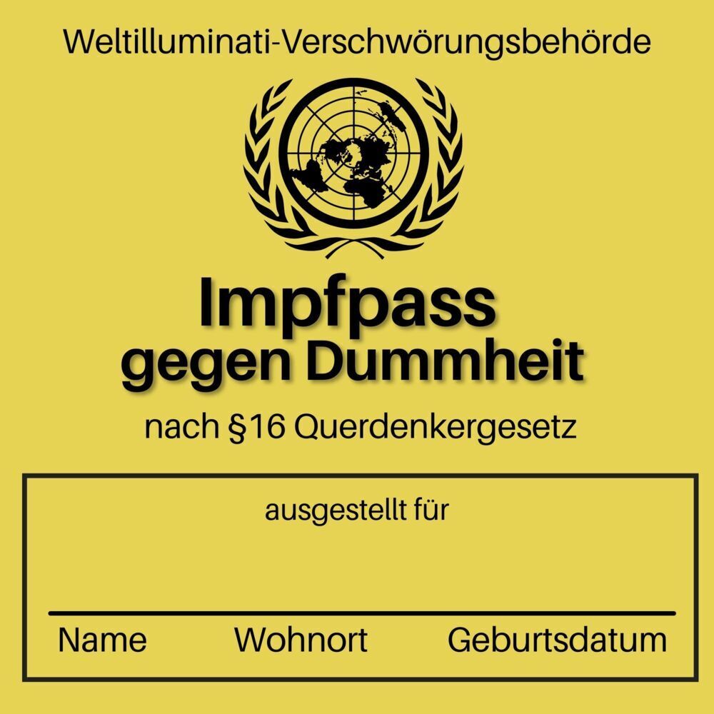 Cover: 9783750509306 | Impfpass gegen Dummheit | nach §16 Querdenkergesetz | Tim Fröhlich