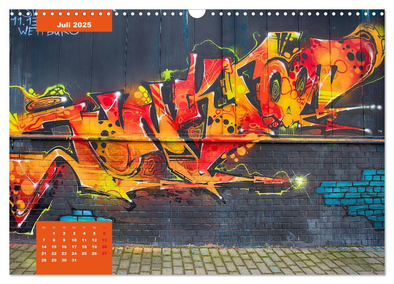 Bild: 9783435740277 | Graffiti (Wandkalender 2025 DIN A3 quer), CALVENDO Monatskalender