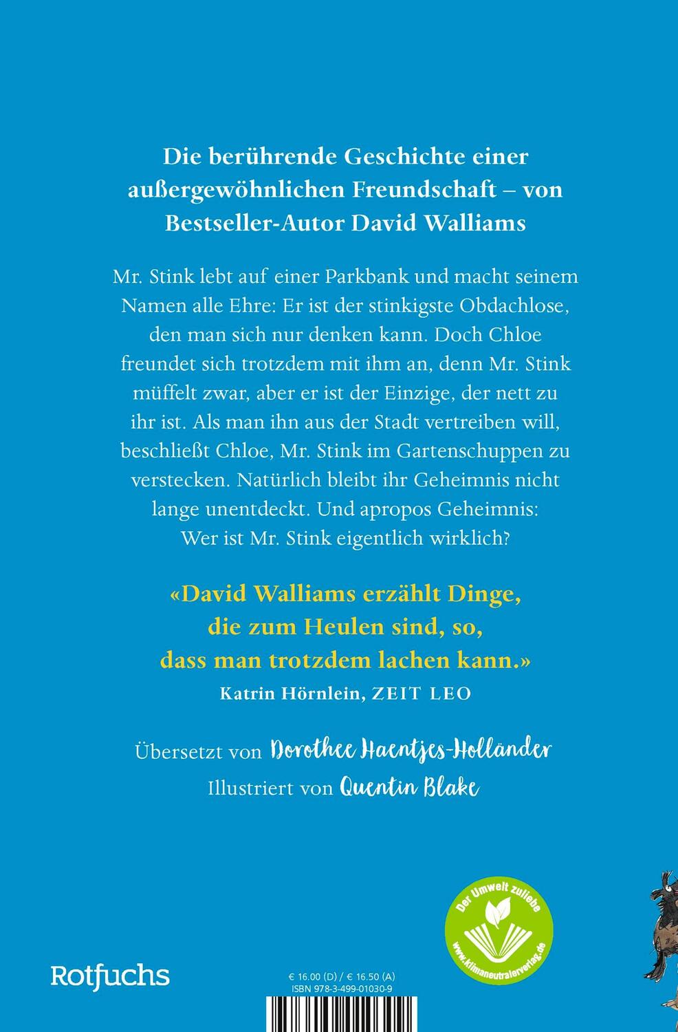 Rückseite: 9783757100384 | Gestatten, Mr. Stink | David Walliams | Buch | 233 S. | Deutsch | 2024