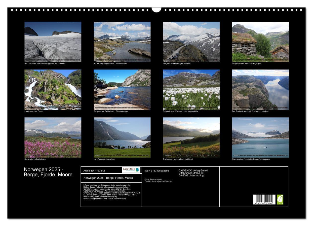 Bild: 9783435292592 | Norwegen 2025 - Berge, Fjorde, Moore (Wandkalender 2025 DIN A2...