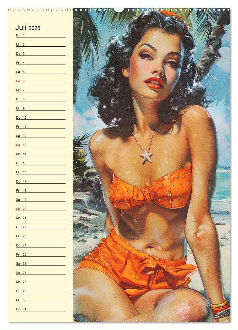 Bild: 9783457126813 | Pin-up-Girls. Sexappeal am Strand (Wandkalender 2025 DIN A2 hoch),...