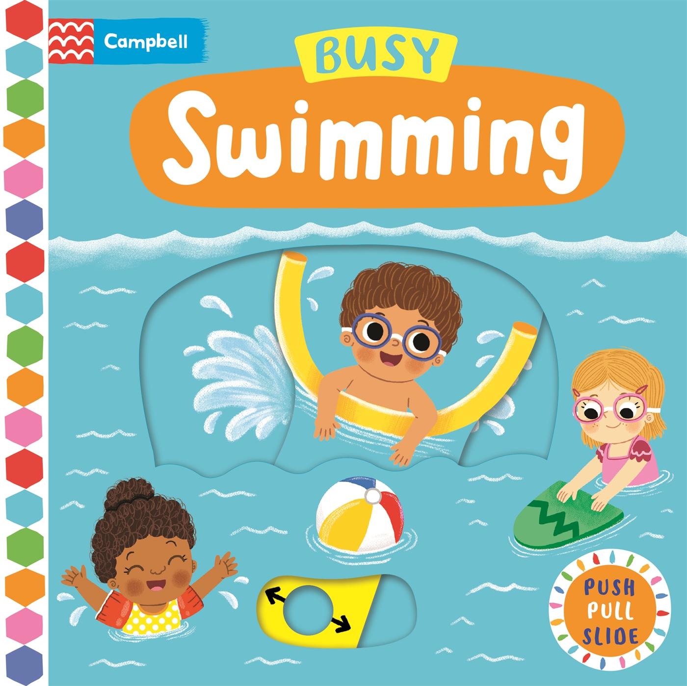 Cover: 9781529084672 | Busy Swimming | A Push, Pull, Slide Book | Campbell Books | Buch