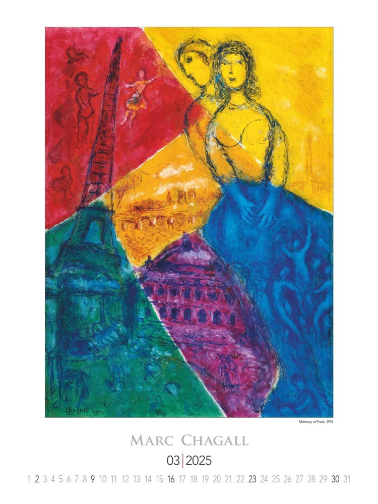 Bild: 4251732344030 | Alpha Edition - Marc Chagall 2025 Bildkalender, 42x56cm, Kalender...