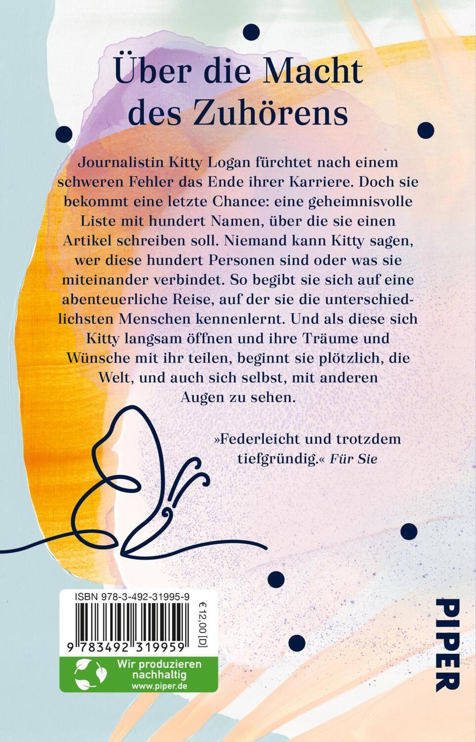 Rückseite: 9783492319959 | Hundert Namen | Cecelia Ahern | Taschenbuch | 448 S. | Deutsch | 2023