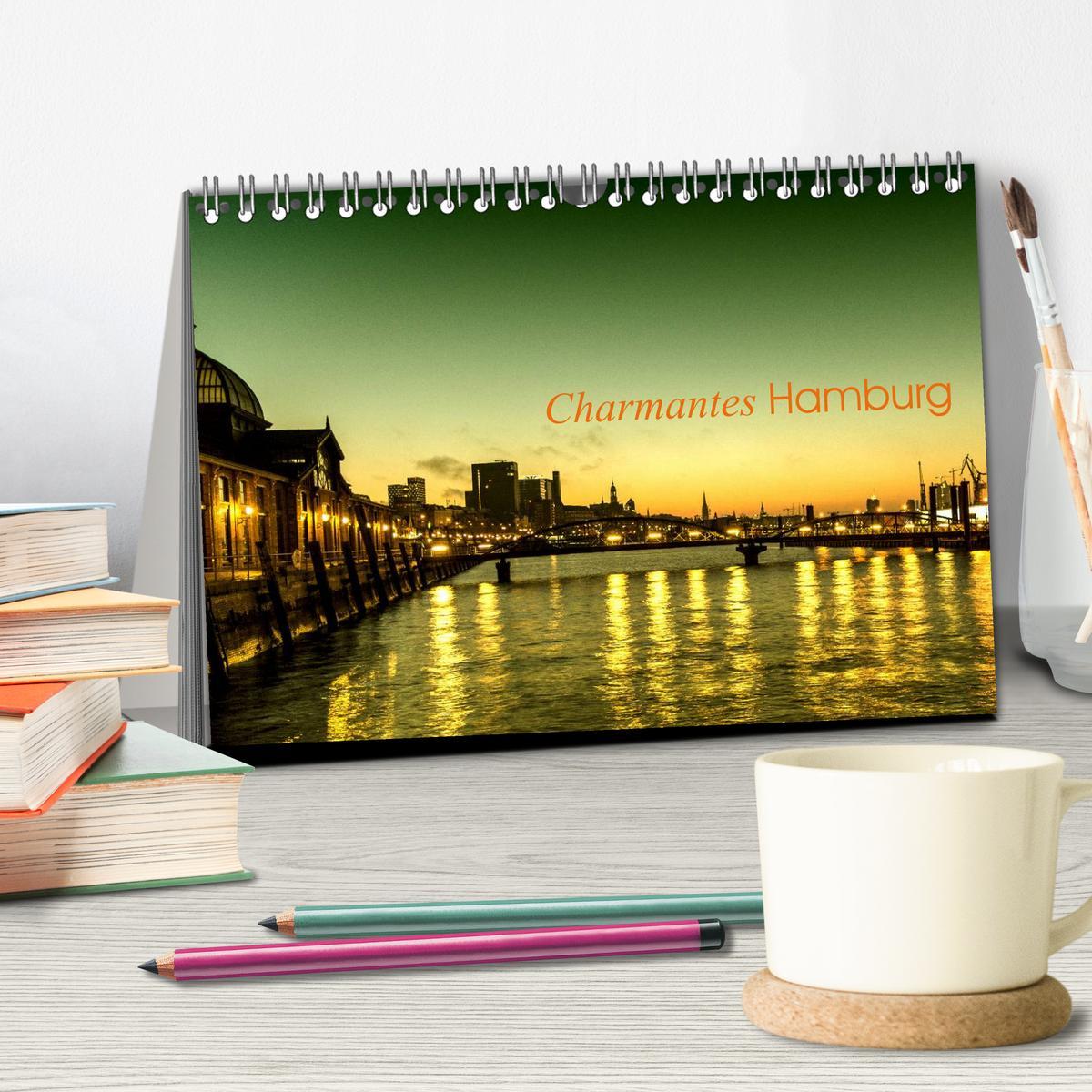 Bild: 9783435654970 | Charmantes Hamburg (Tischkalender 2025 DIN A5 quer), CALVENDO...