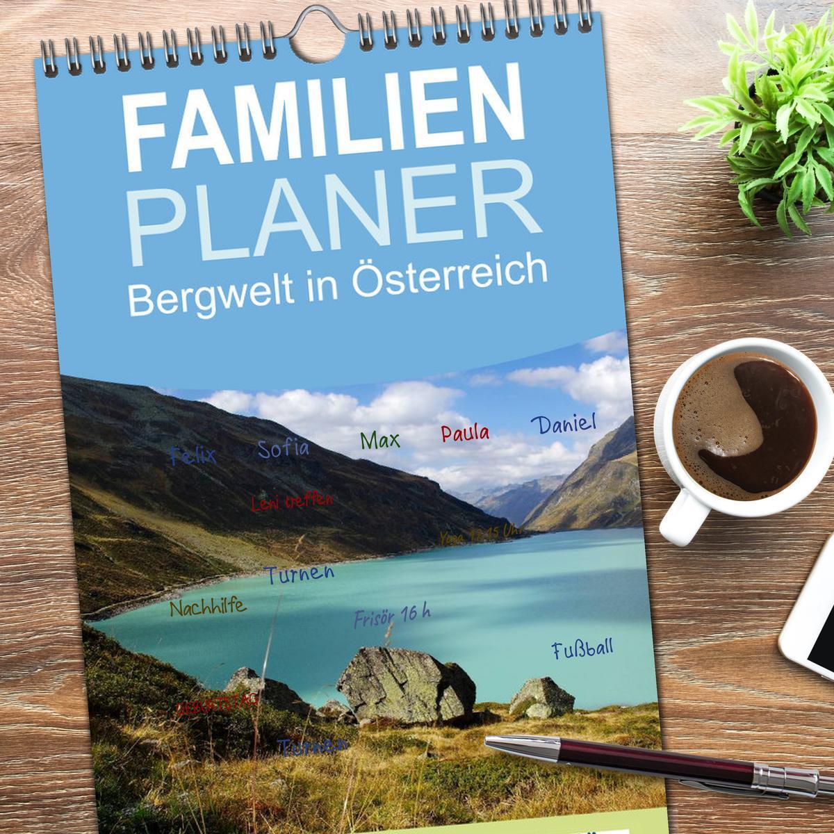 Bild: 9783457121283 | Familienplaner 2025 - Bergwelt in Österreich mit 5 Spalten...