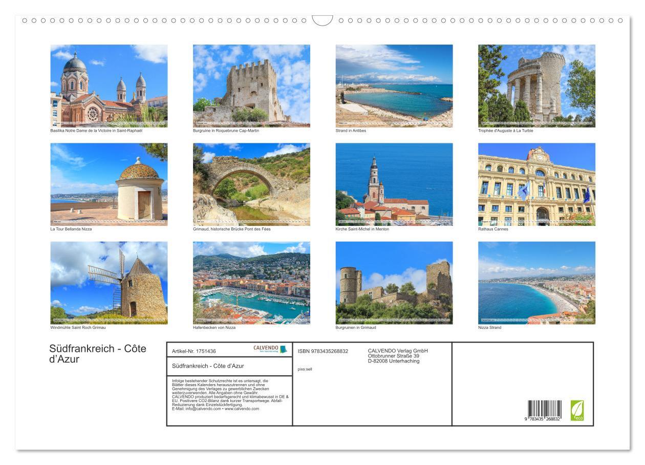 Bild: 9783435268832 | Südfrankreich - Côte d¿Azur (Wandkalender 2025 DIN A2 quer),...