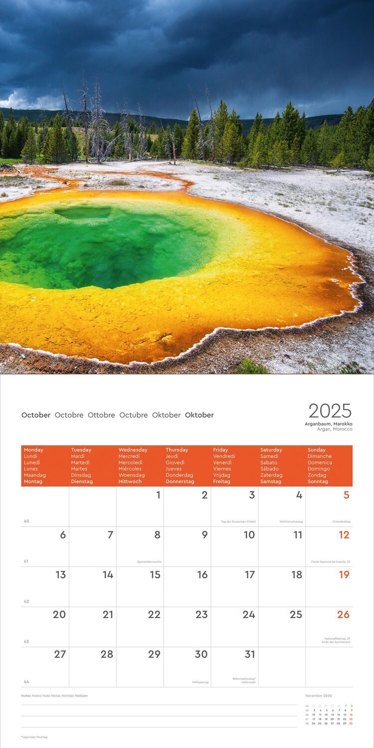 Bild: 9783965914056 | Farben der Erde - KUNTH Broschurkalender 2025 | Kalender | 28 S.