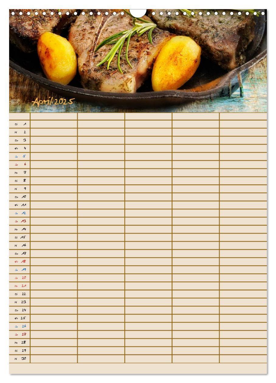 Bild: 9783435990832 | Italienische Küche mit Familienplaner (Wandkalender 2025 DIN A3...