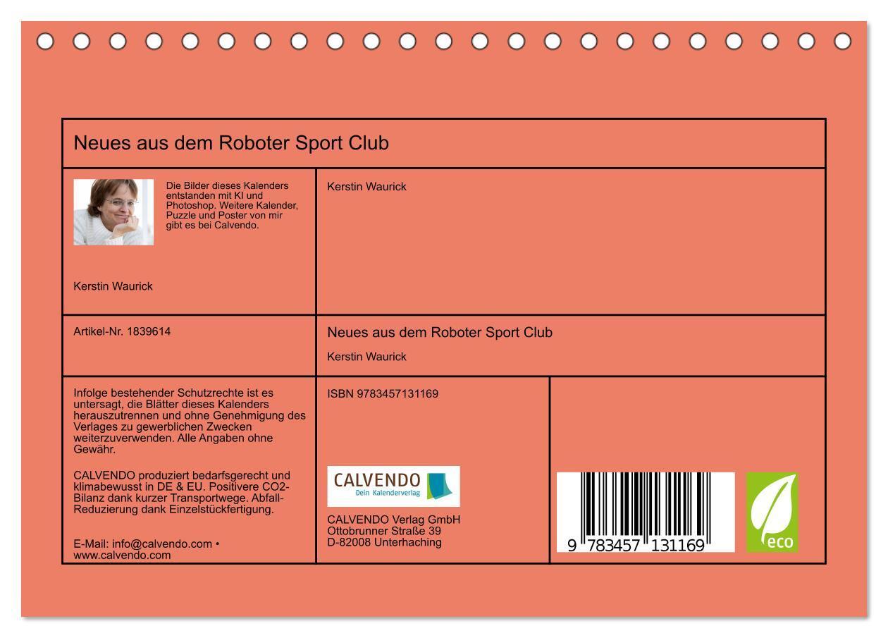 Bild: 9783457131169 | Neues aus dem Roboter Sport Club (Tischkalender 2025 DIN A5 quer),...