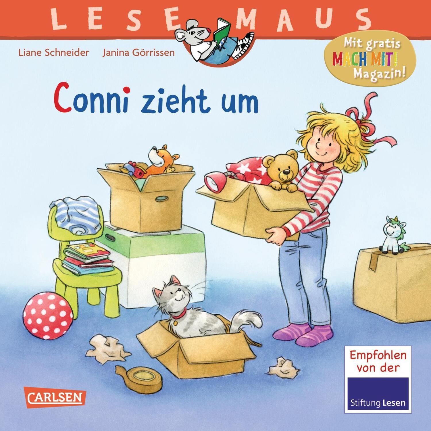 Cover: 9783551080400 | LESEMAUS 66: Conni zieht um | Bilderbuchgeschichte für Kinder ab 3