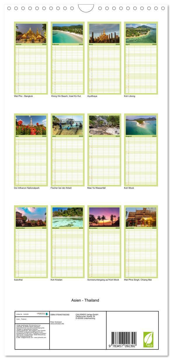 Bild: 9783457092392 | Familienplaner 2025 - Asien - Thailand mit 5 Spalten (Wandkalender,...